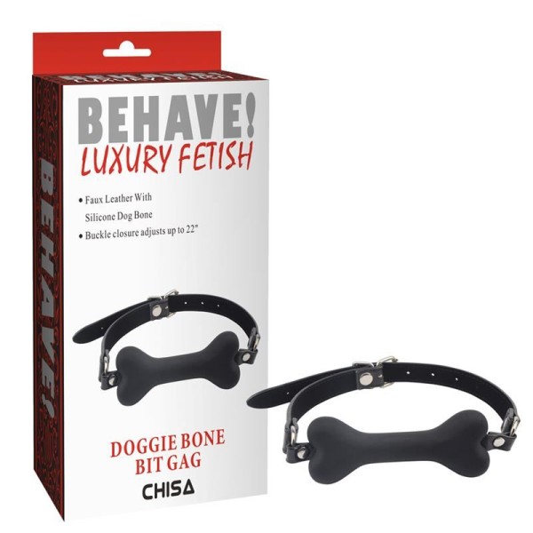Ball Gag Doggle Bone Bit Chisa Black