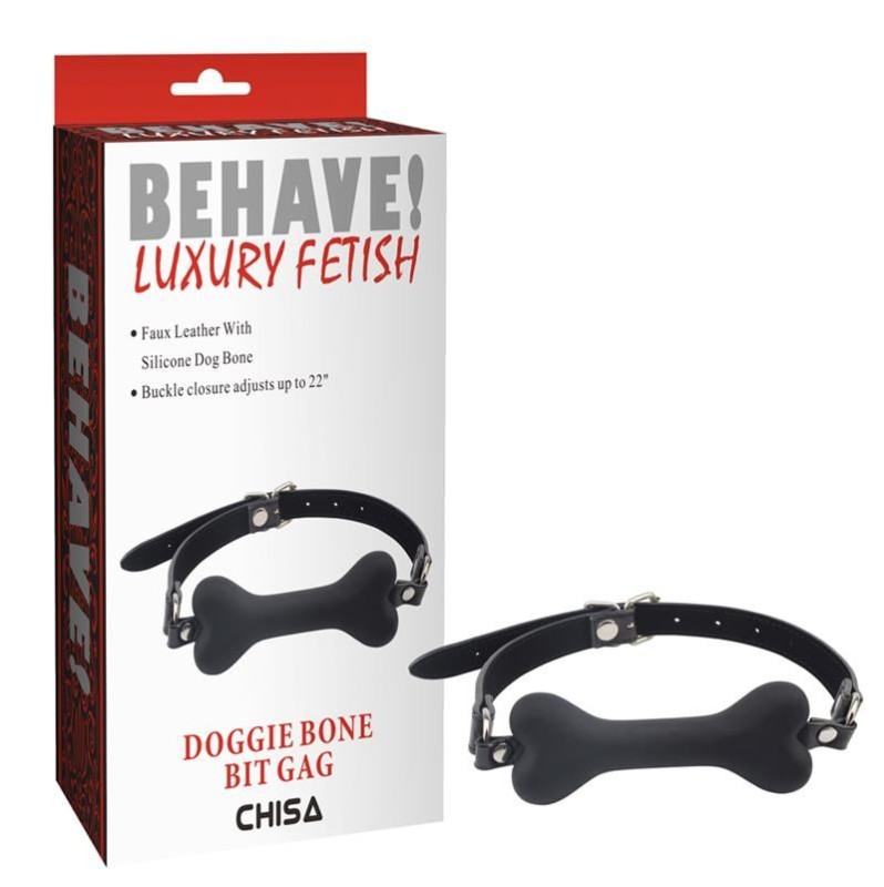 Ball Gag Doggle Bone Bit Chisa Black