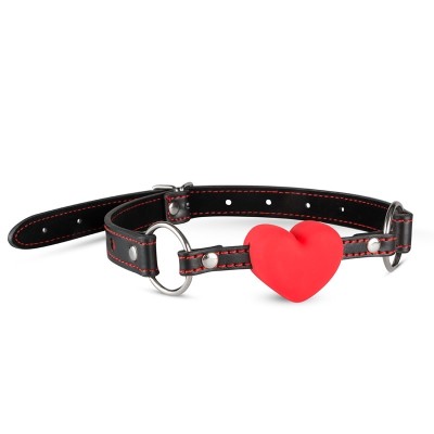 Heart Ball Gag Whipped Red Heart Ball Gag Whipped Red
