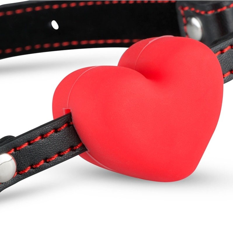 Heart Ball Gag Whipped Red