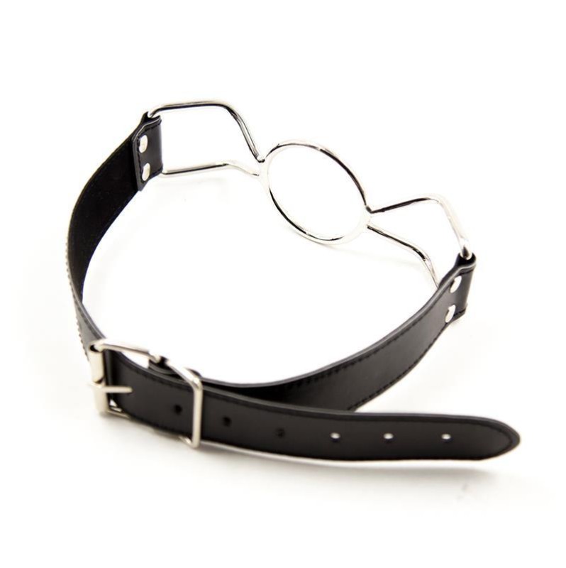 Ball Gag Metal O Ring Fetish Addict 4.5cm Black