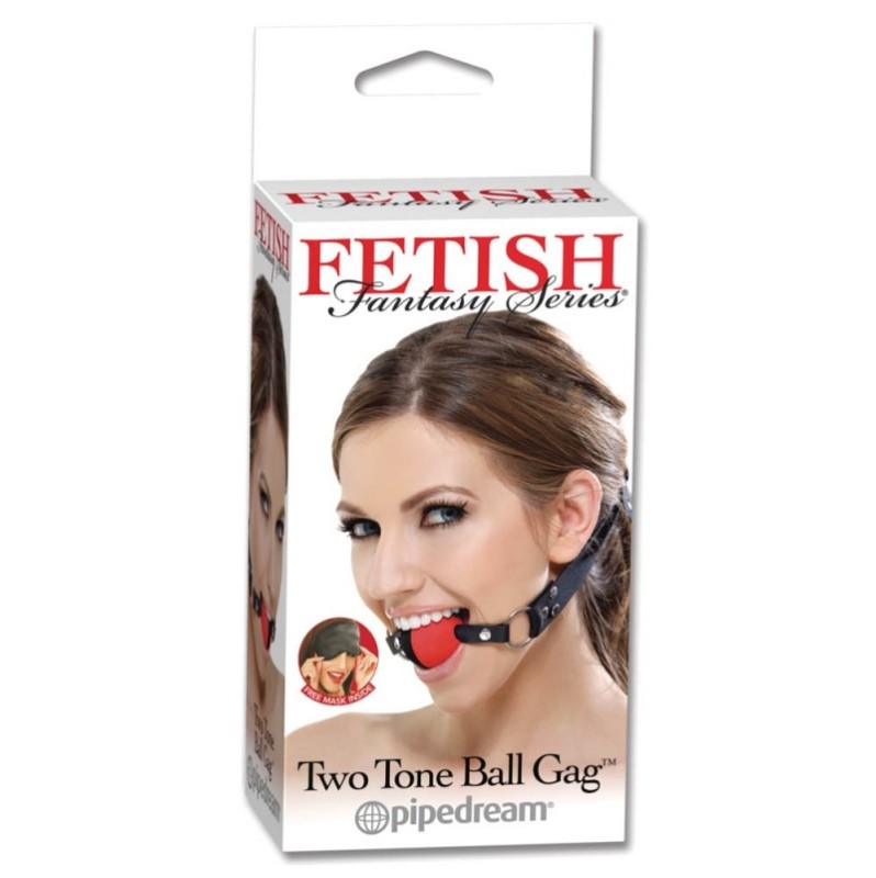 Two Tone Ball Gag Fetish Fantasy Series Black/Red