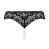 G-string With Pearl Chain Mira Underneath Black