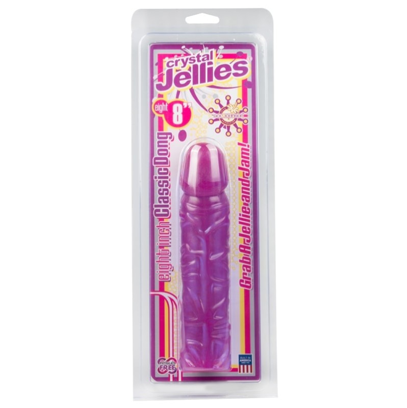 Jelly Dildo Crystal Jellies Dildo 19.5cm Purple