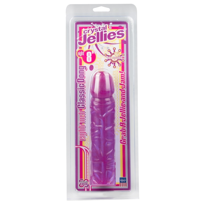 Jelly Dildo Crystal Jellies Dildo 19.5cm Purple