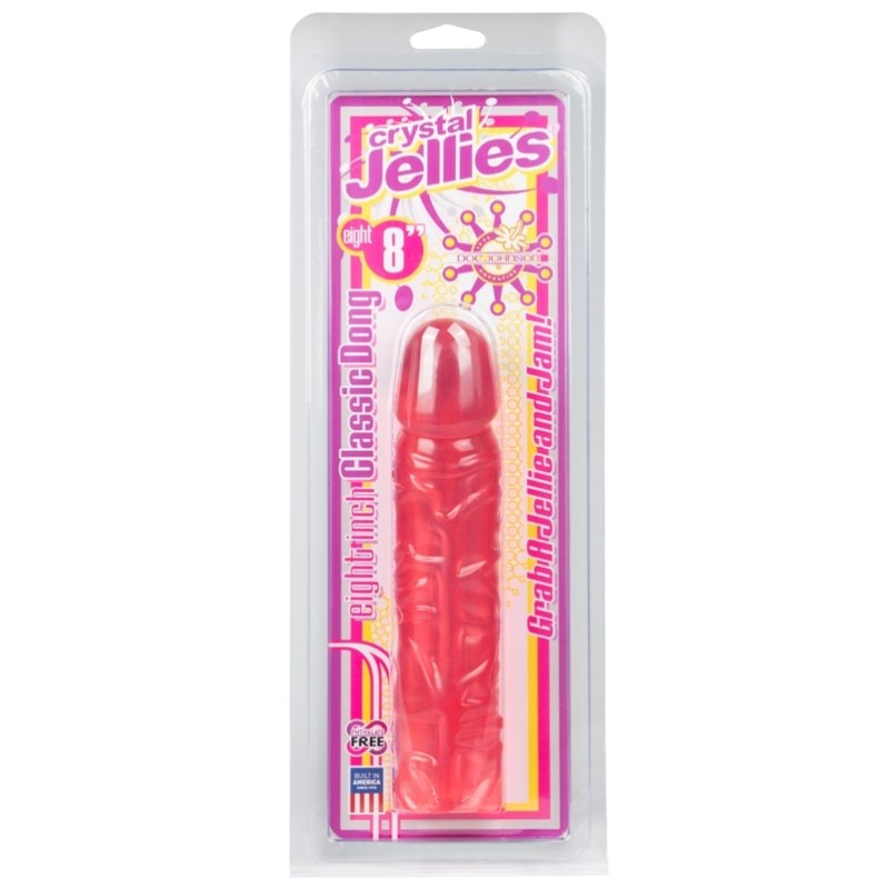 Jelly Dildo Crystal Jellies Dildo 19.5cm Pink