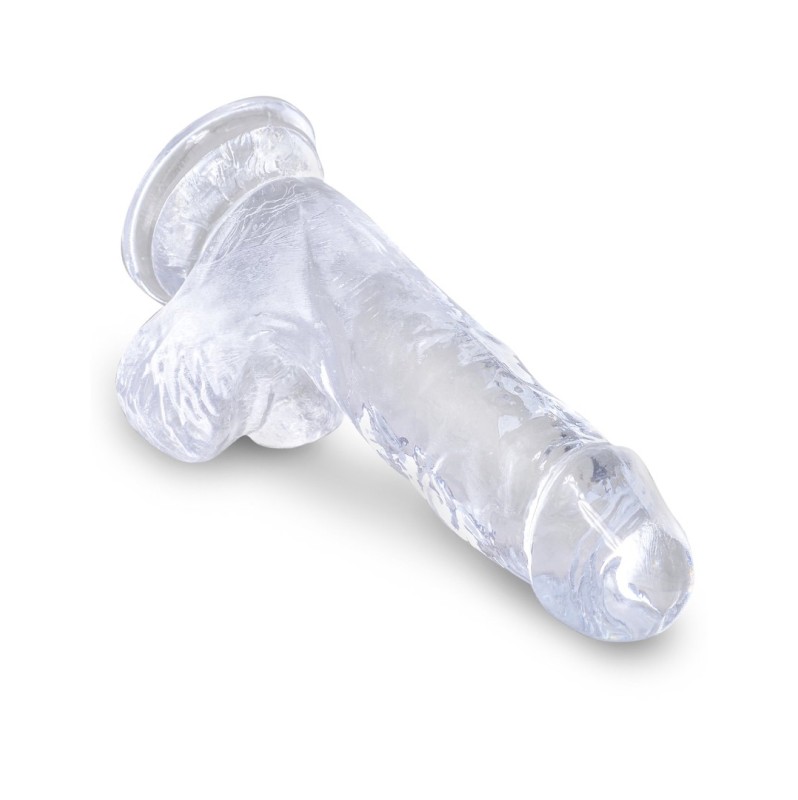 Jelly Dildo King Cock Ballsy 13cm Διαφανές