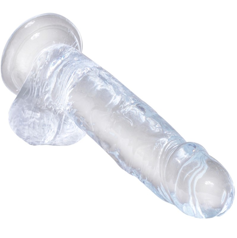 Jelly Dildo King Cock Ballsy 18cm Διαφανές