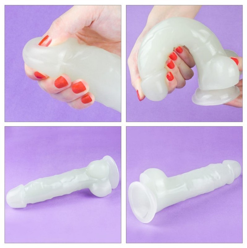 Jelly Dildo Lovetoy Lumino Play 21.5cm Διαφανές