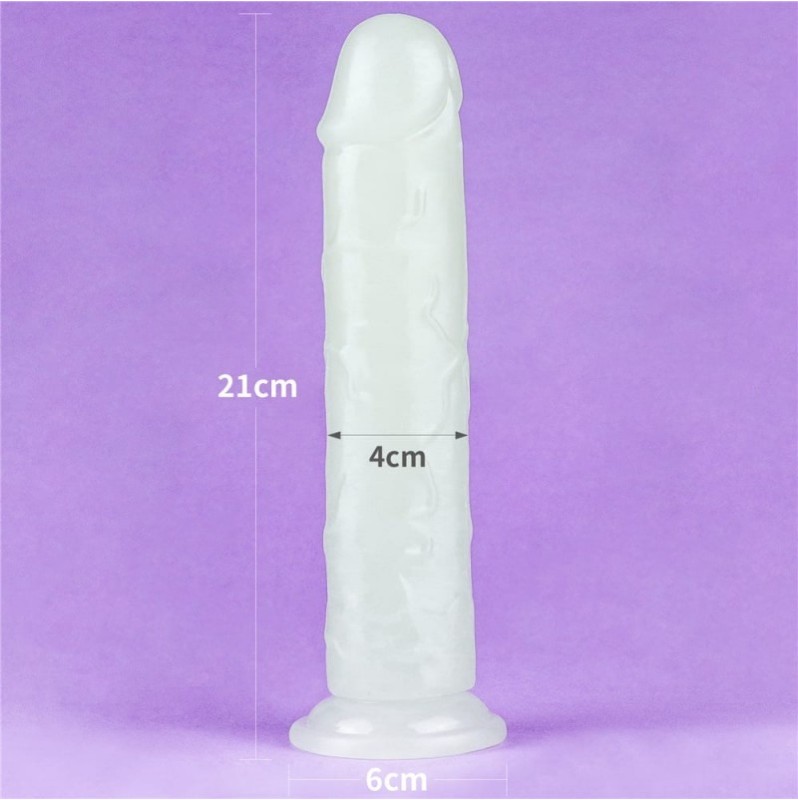 Jelly Dildo Lovetoy Lumino Play 21cm Διαφανές