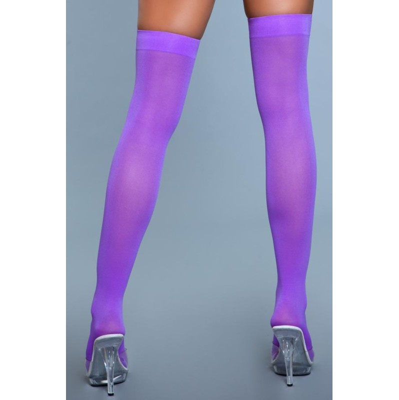 Thigh High Stockings Be Wicked Purple