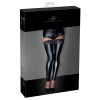 Wetlook Stockings with Lace Noir Handmade Black Wetlook Stockings with Lace Noir Handmade Black