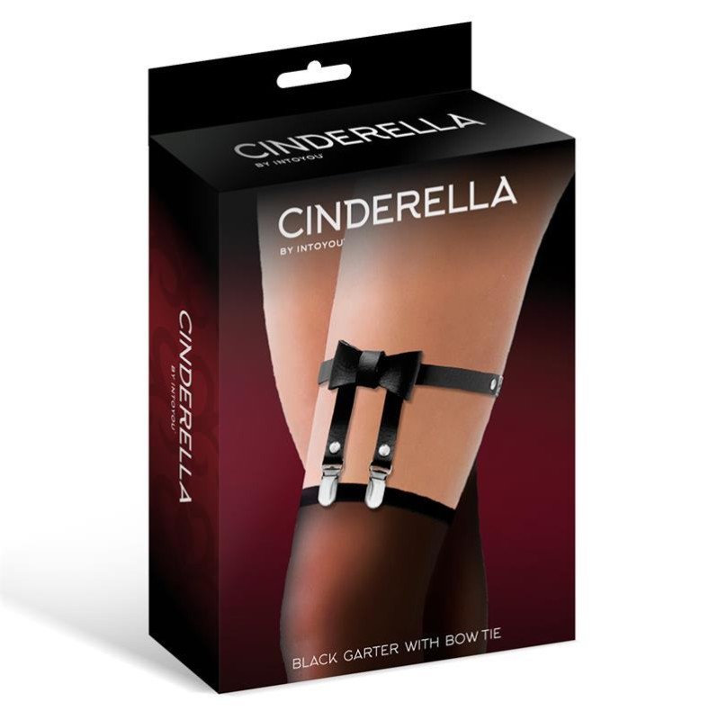 Garter Cinderella with Bow Tie Black