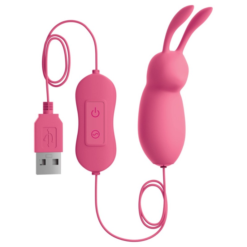 Κλειτοριδικός Δονητής  #Cute USB Vibrating Bullet Ροζ