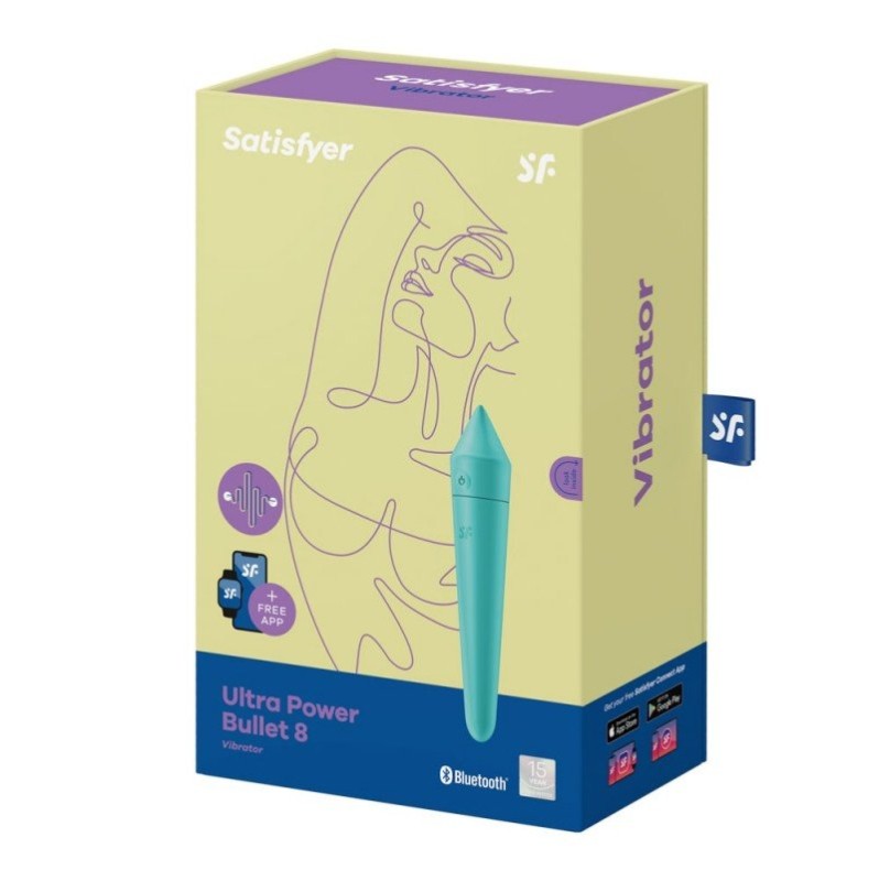 Clitoral Vibrator Satisfyer Ultra Power Bullet 8 Τurquoise