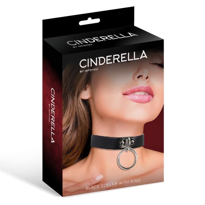 Collar Cinderella with Ring Black