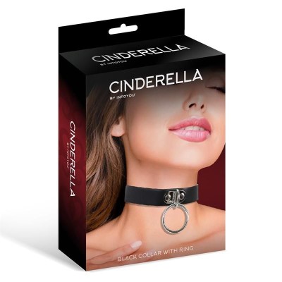 Collar Cinderella with Ring Black