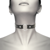 Collar with Heart Coquette Choker Black