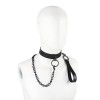 Collar with Leash Fetish Addict Black