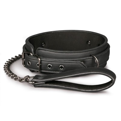 Fetish Collar With Leash Easytoys Black Fetish Collar With Leash Easytoys Black