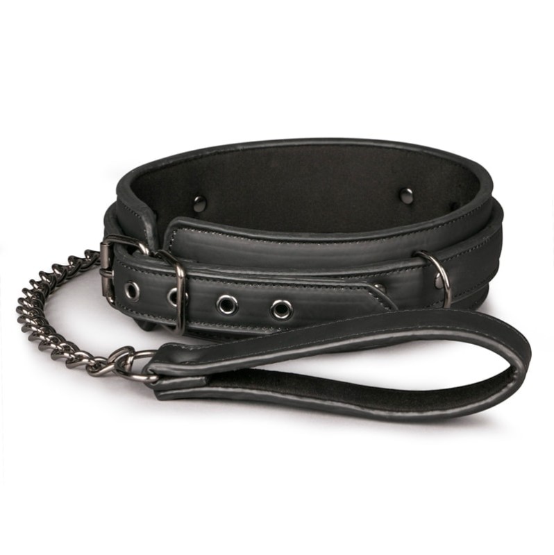 Fetish Collar With Leash Easytoys Black