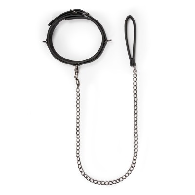 Fetish Collar With Leash Easytoys Black Fetish Collar With Leash Easytoys Black