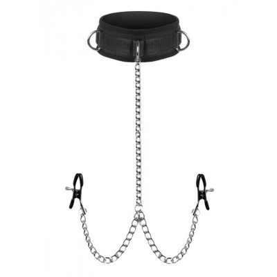Collar And Nipple Clamp Union Master Series Black Collar And Nipple Clamp Union Master Series Black
