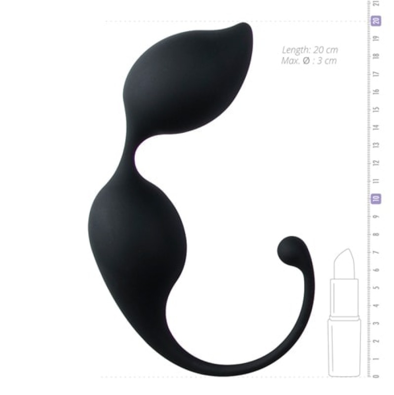 Κολπικές Μπάλες Easytoys Curved Kegel Balls Μαύρες