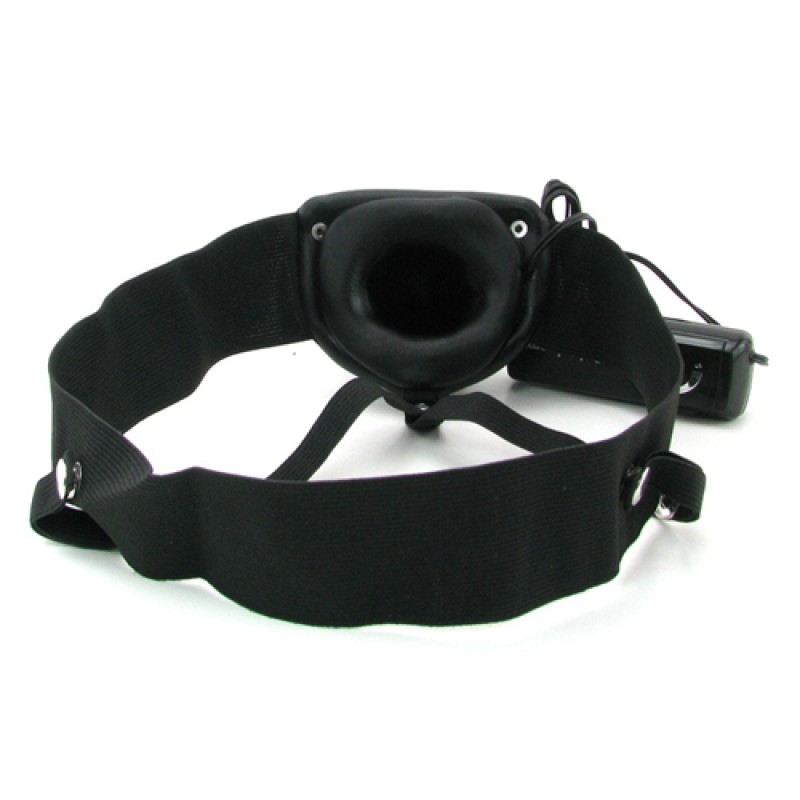 Vibrating Hollow Strap-On Fetish Fantasy Black Vibrating Hollow Strap-On Fetish Fantasy Black
