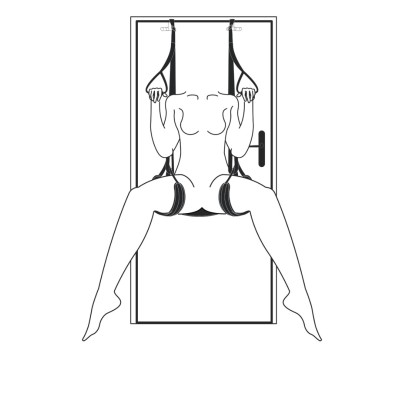 Over The Door Swing Easytoys Leg & Bum Support Black Over The Door Swing Easytoys Leg & Bum Support Black
