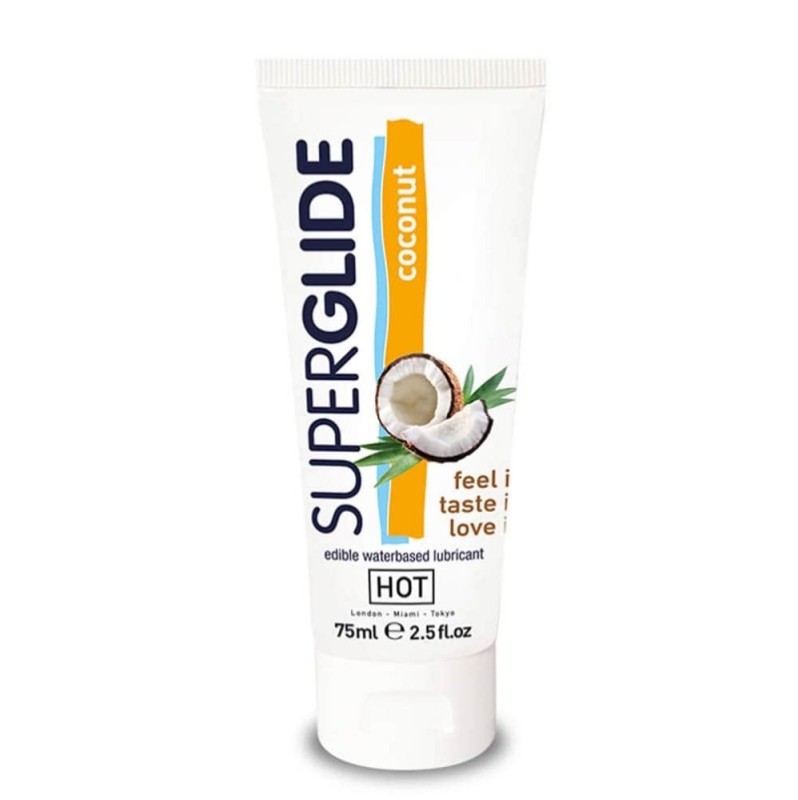 Water Based Lubricant HOT Superglide Coconut 75ml