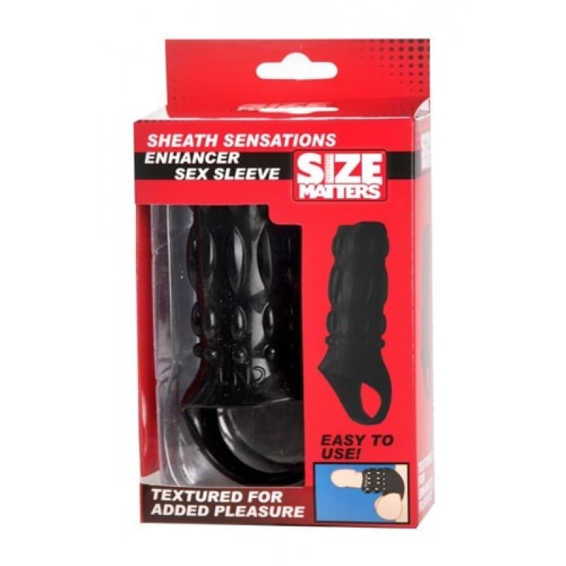 Penis Sleeve Size Matters Sheath Sensations Black Penis Sleeve Size Matters Sheath Sensations Black