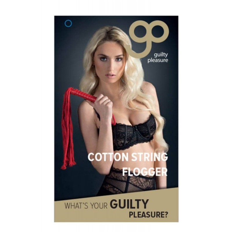 Μαστίγιο από Κορδόνια Guilty Pleasure Cotton String Κόκκινο