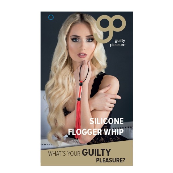 Μαστίγιο Σιλικόνης Guilty Pleasure Silicone Whip Κόκκινο