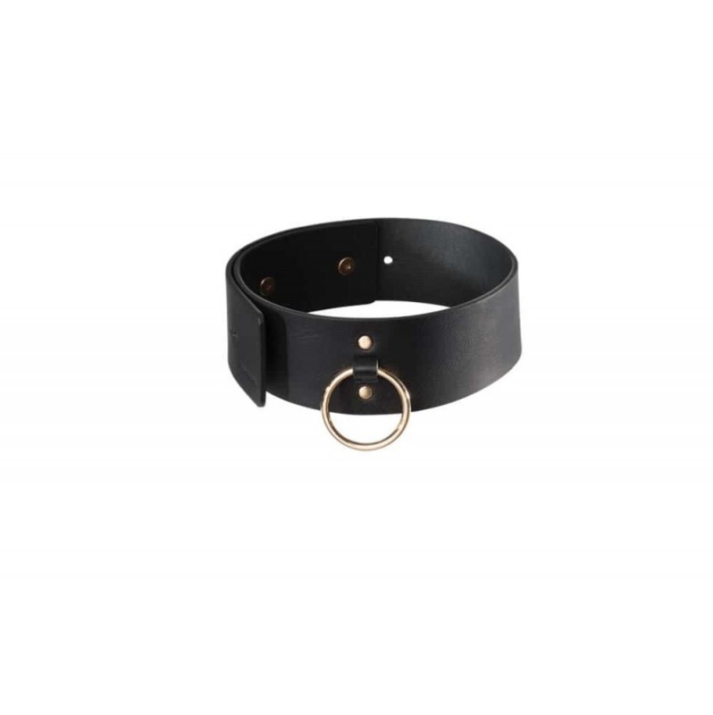 Maze Wide Choker With Leash Black