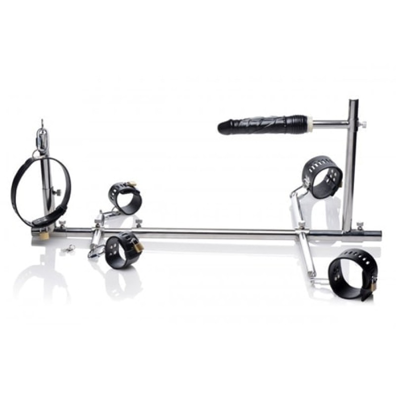 Sex machine Imprisoned Stockade with Dildo Sex machine Imprisoned Stockade with Dildo