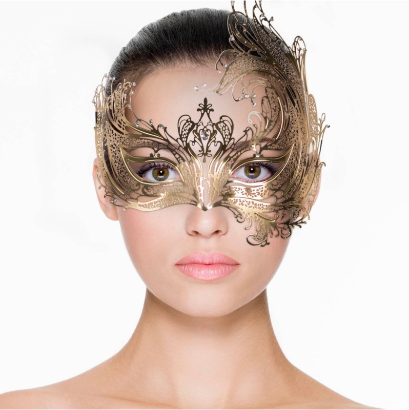 Metal Mask Easytoys Asymmetrical Gold