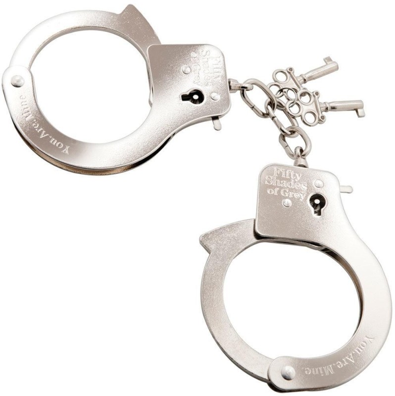 Metal Handcuffs 50 Shades Of Grey You Are Mine Silver