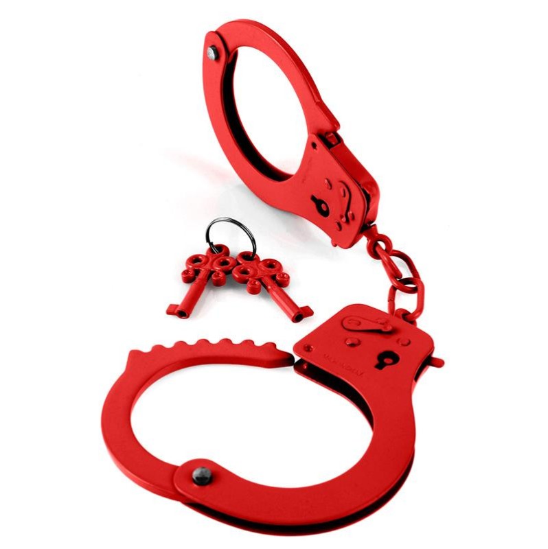 Designer Metal Handcuffs Fetish Fantasy Series Red