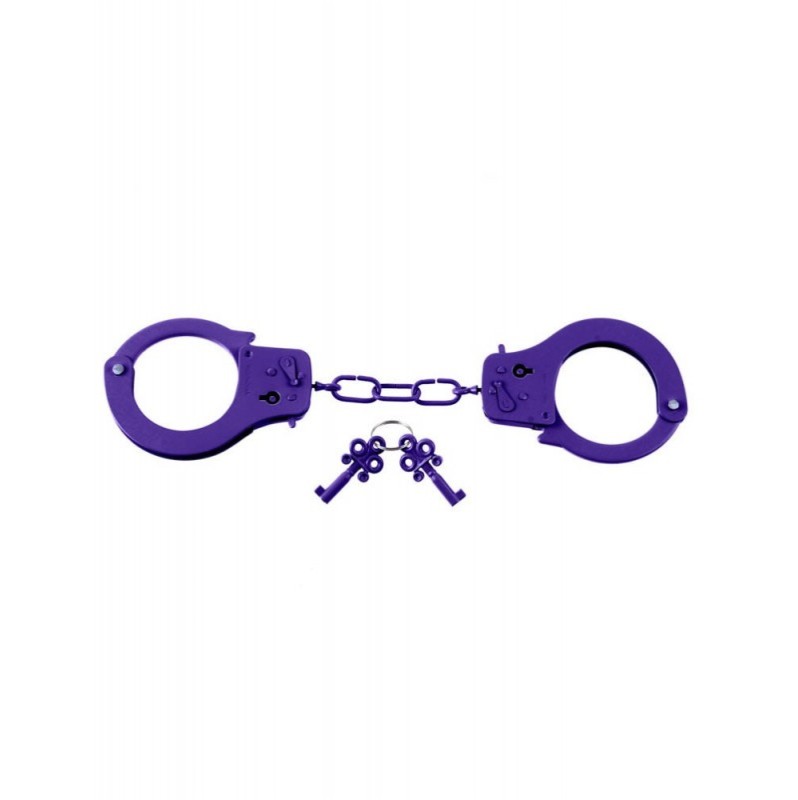 Designer Metal Handcuffs Fetish Fantasy Series Purple