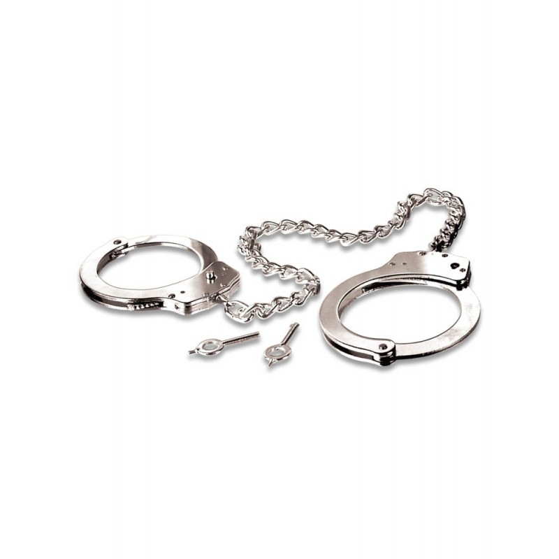 Metal Leg Cuffs Fetish Fantasy Series Silver