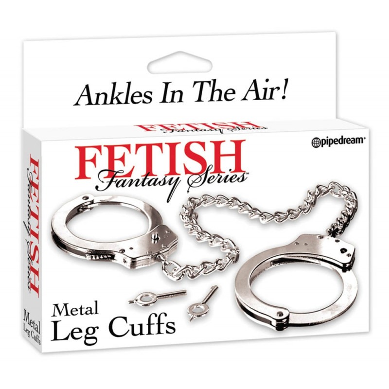 Metal Leg Cuffs Fetish Fantasy Series Silver