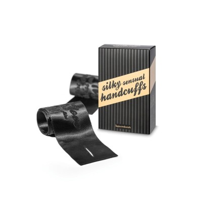 Silky Sensual Handcuffs Bijoux Indiscrets Black Silky Sensual Handcuffs Bijoux Indiscrets Black
