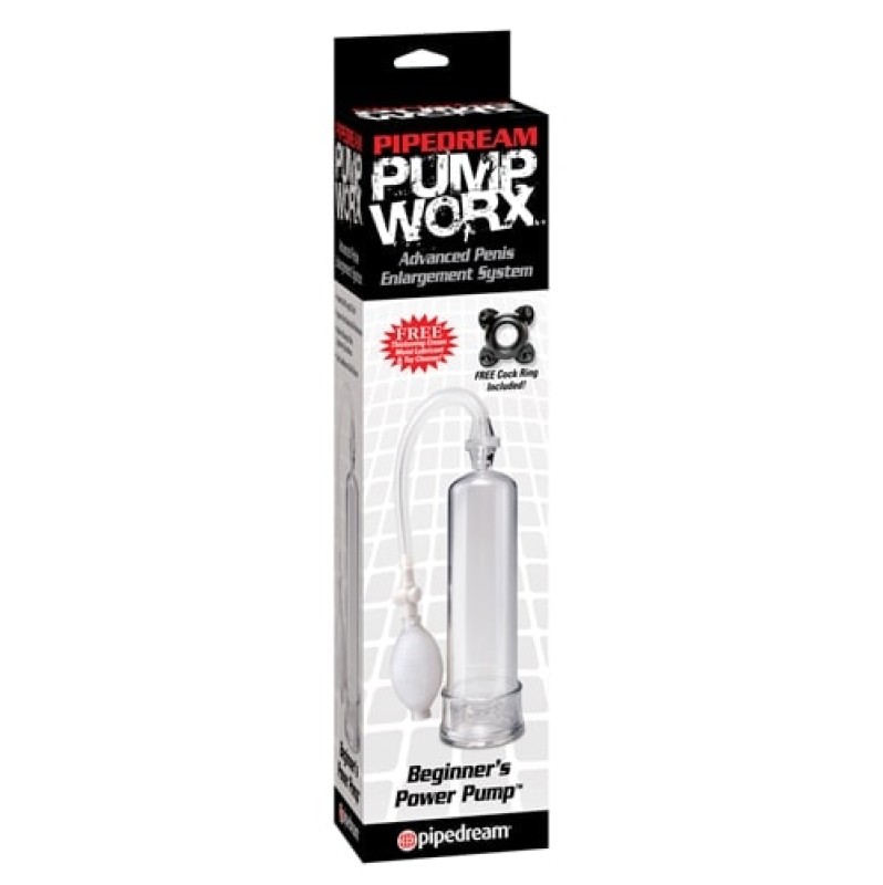 Μεγεθυντής Πέους Pump Worx Beginners Power Pump Λευκός