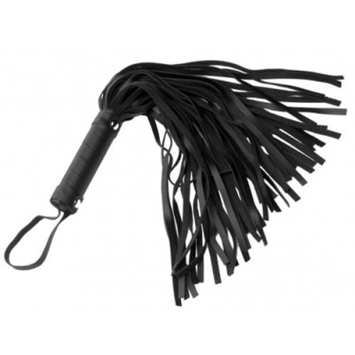 Pleather Pleasure Mini Flogger Strict Leather Black Pleather Pleasure Mini Flogger Strict Leather Black