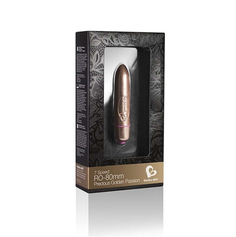 Bullet Vibrator Rocks Off Precious Golden Passion Gold