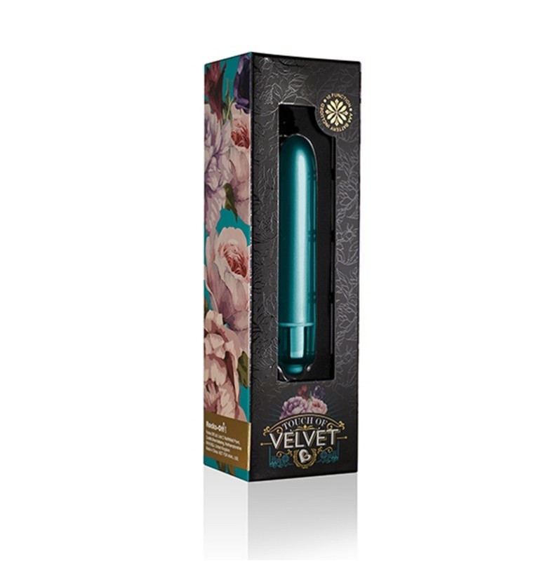 Bullet Vibrator Rocks Off Touch of Velvet Peacock Petals Green