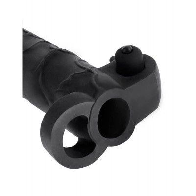 Vibrating Penis Sleeve Fantasy X-tensions Real Feel Black Vibrating Penis Sleeve Fantasy X-tensions Real Feel Black