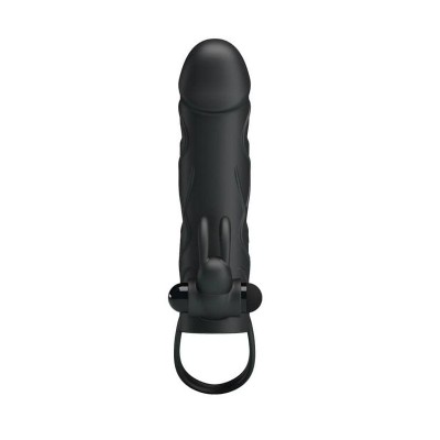 Vibrating Penis Sleeve Pretty Love Black Vibrating Penis Sleeve Pretty Love Black