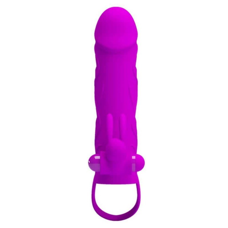 Vibrating Penis Sleeve Pretty Love Purple